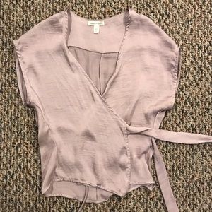 Silk wrap around blouse